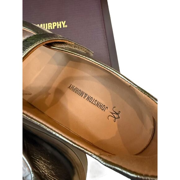 Johnston & Murphy Women's Gold Metallic Sheepskin Gracelyn Mary Jane Size 6M - Picture 9 of 11